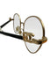 Dolce & Gabbana Gold Tone Metal Bezel Detail Round Glasses Gold Tone