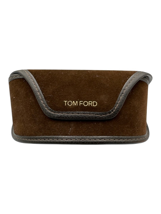 Tom Ford Brown Acetate Tortoiseshell Rectangle Prescription Havana Glasses Brown