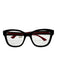 Gucci Black, Red & Green Acetate Web Stripe Rectangle Demo Lens Square Glasses Black, Red & Green