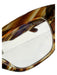 Tom Ford Brown & Clear Acetate Stripe Square Blue Light Glasses Brown & Clear