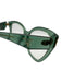 Prada Green Acetate Clear Frame Cat Eye Prescription Geometric Glasses Green