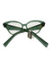Prada Green Acetate Clear Frame Cat Eye Prescription Geometric Glasses Green