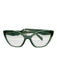Prada Green Acetate Clear Frame Cat Eye Prescription Geometric Glasses Green