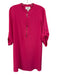 Joseph Ribkoff Size 4 Hot pink Polyester 3/4 Sleeve 1/4 Zip Knee length Dress Hot pink / 4