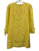 Lilly Pulitzer Size 8 Light Yellow Viscose & Nylon 3/4 Sleeve Floral Print Dress Light Yellow / 8
