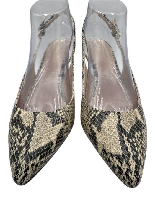 Cole Haan Shoe Size 8.5 Beige & Black Leather & Manmade Pointed Toe Pumps Beige & Black / 8.5