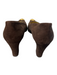 Baldinini Shoe Size 38 Chocolate Suede Gold Toe Cap Pointed Almond Toe Shoes Chocolate / 38