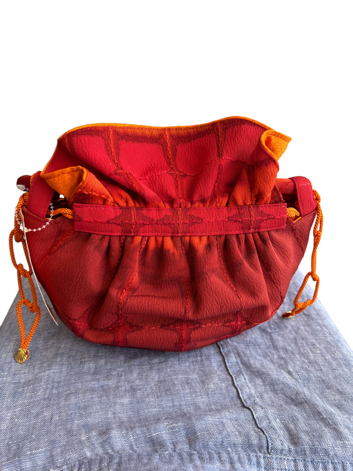 No Brand Red & Orange Snap Closure 1 handle Tie Dye Bag Red & Orange / Small