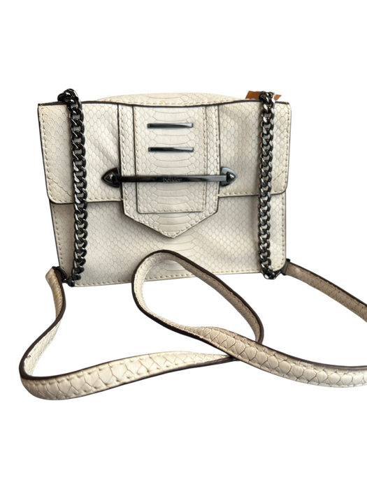Botkier Off White Leather Pewter Hardware Shoulder & Crossbody Straps Bag Off White / Small