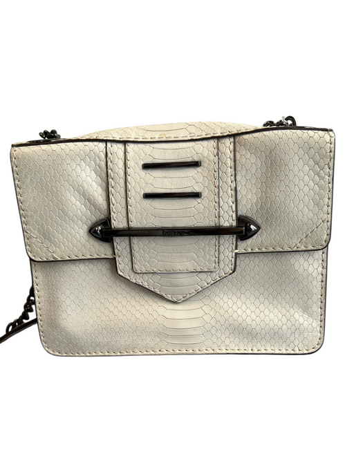 Botkier Off White Leather Pewter Hardware Shoulder & Crossbody Straps Bag Off White / Small