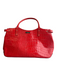 Kate Spade Red Leather Croc Embossed Double Handle Top Zip Gold Hardware Bag Red / Large