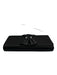 Casablanca Black Satin Flap Bow Rhinestone Clutch Bag Black / Small
