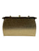 L&M Bags By Edwards Gold Leather Hinge Metallic Clutch Bag Gold / Small