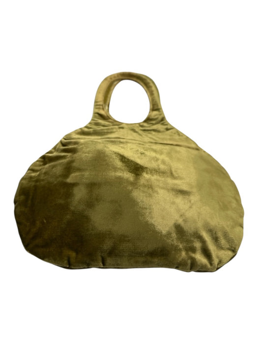 Oppio Green, Yellow, White Velvet Beaded Floral Top Handle Bag Green, Yellow, White / Small