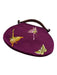 Jooi Purple, Green, Orange Silk Wood Handle Butterflies Satin Embroidered Bag Purple, Green, Orange / Mini