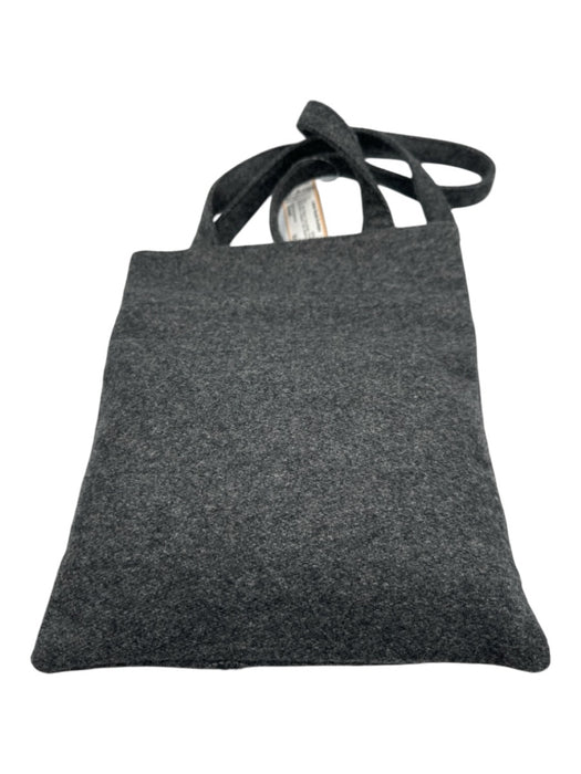 Dolce & Gabbana Gray Wool Blend Top Handle Floral Embroidery Sequins Tote Bag Gray / Small