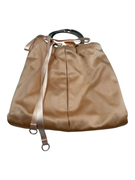 Sergio Rossi Blush Pink Rings Pleated Satin Bag Blush Pink / Small