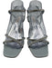 Badgley Mischka Shoe Size 9 Light Blue Textile & Leather Square Toe Wedges Light Blue / 9
