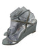 Badgley Mischka Shoe Size 9 Light Blue Textile & Leather Square Toe Wedges Light Blue / 9
