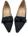 Manolo Blahnik Shoe Size 39 Black Nylon Pointed Toe Gathered Low Heel Pumps Black / 39