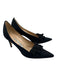 Manolo Blahnik Shoe Size 39 Black Nylon Pointed Toe Gathered Low Heel Pumps Black / 39