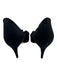 Manolo Blahnik Shoe Size 39 Black Nylon Pointed Toe Gathered Low Heel Pumps Black / 39