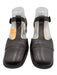 Salvatore Ferragamo Shoe Size 9 Dark Brown Leather Closed toe T Strap Pumps Dark Brown / 9