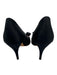 Isaac Mizrahi Shoe Size 8.5 Black Leather & Textile Satin Crystal Bow Pumps Black / 8.5