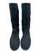 Jimmy Choo Shoe Size 38.5 Black Suede leather Round Toe Ribbed Mid Calf Boots Black / 38.5
