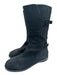 Jimmy Choo Shoe Size 38.5 Black Suede leather Round Toe Ribbed Mid Calf Boots Black / 38.5