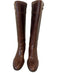 Born Shoe Size 8.5 Brown Leather Upper Side Zip Perforated Buckle Boots Brown / 8.5