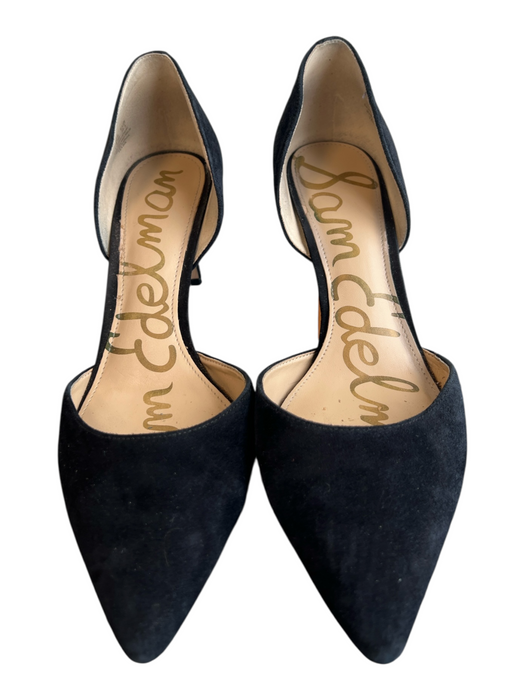 Sam Edelman Shoe Size 8.5 Black Calf hair Pointed Toe Mid Heel Pump Shoes Black / 8.5