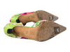 Bluemarine Shoe Size 38.5 Pink, Green & Yellow Fabric Mid Heel Pointed Toe Shoes Pink, Green & Yellow / 38.5