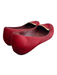 Tory Burch Shoe Size 8.5 Red Calf hair Gold hardware Almond Toe Flat Shoes Red / 8.5