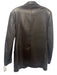 Beged - Or Size 50 Dark Brown Leather Solid 2 Button Blazer Men's Jacket Dark Brown / 50