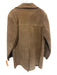 Zachary AS IS Size Est 40 Beige Leather Solid Button Up Men's Jacket Beige / Est 40