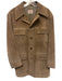 Zachary AS IS Size Est 40 Beige Leather Solid Button Up Men's Jacket Beige / Est 40