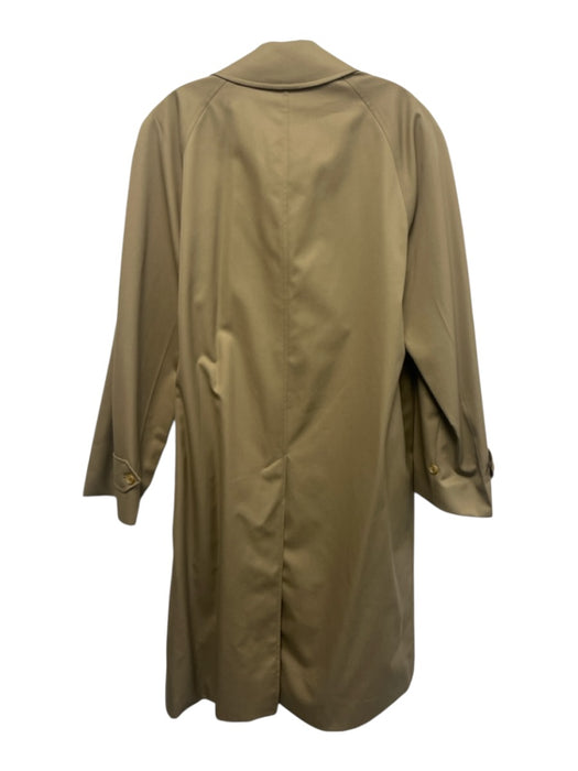 Burberrys Size Est 40 Tan Cotton Blend Solid Overcoat Men's Jacket Tan / Est 40