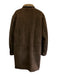 Zegna Size 50 Brown Leather Solid Shearling Men's Jacket Brown / 50