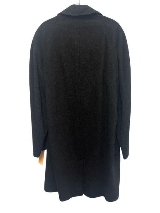 Loden Size Est M Dark Gray Wool Solid Overcoat Men's Jacket Dark Gray / Est M
