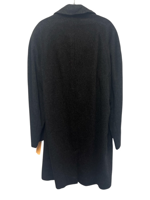 Loden Size Est M Dark Gray Wool Solid Overcoat Men's Jacket Dark Gray / Est M
