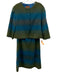 Renato Nucci Blue & Green Wool & Mohair Sleeveless Ombre Brushed Jacket Set Blue & Green / 40/42