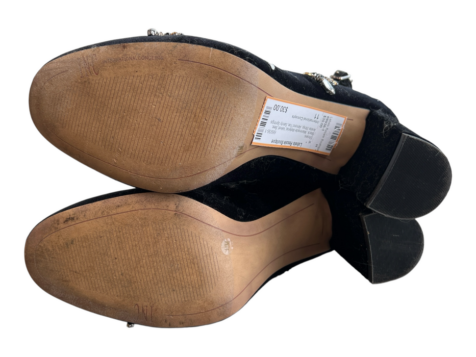 International Concepts Shoe Size 11 Black Manmade Material Velvet Bee Shoes Black / 11