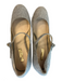 Louise et Cie Shoe Size 11 Gray Fabric Almond Toe Block Heel Mary Jane Shoes Gray / 11