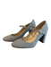 Louise et Cie Shoe Size 11 Gray Fabric Almond Toe Block Heel Mary Jane Shoes Gray / 11