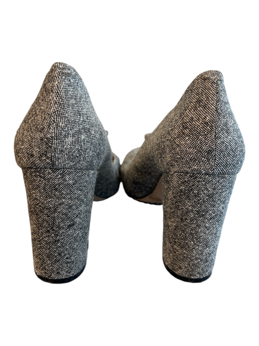 Louise et Cie Shoe Size 12 Gray Fabric Almond Toe Block Heel Mary Jane Shoes Gray / 12