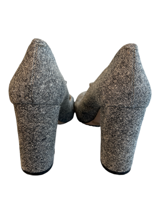Louise et Cie Shoe Size 12 Gray Fabric Almond Toe Block Heel Mary Jane Shoes Gray / 12