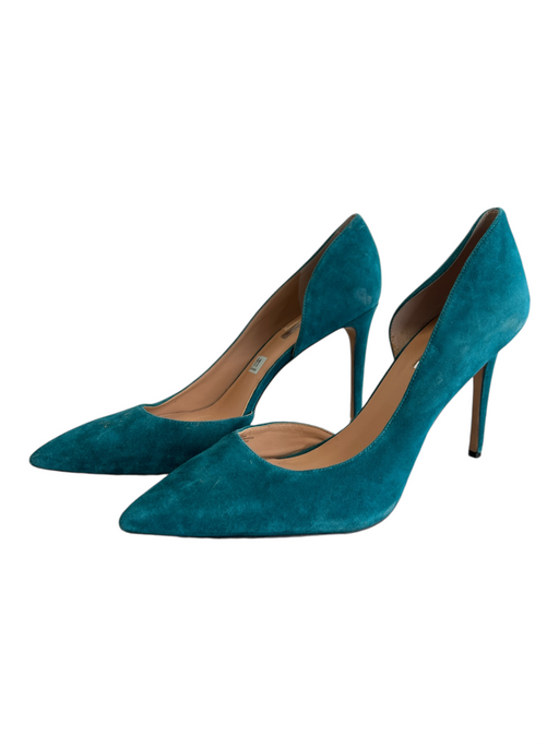International Concepts Shoe Size 11 Teal Leather Suede Pointed Toe Shoes Teal / 11