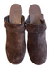Ugg Shoe Size 11 Brown Leather Suede Round Toe Open Back Clog Shoes Brown / 11