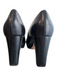 Clarks Shoe Size 12 Black Leather Peep Toe Cross Over Block Heel Shoes Black / 12